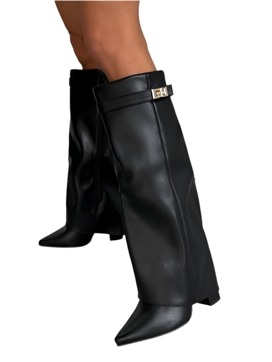 Buty Skórzane Wysokie